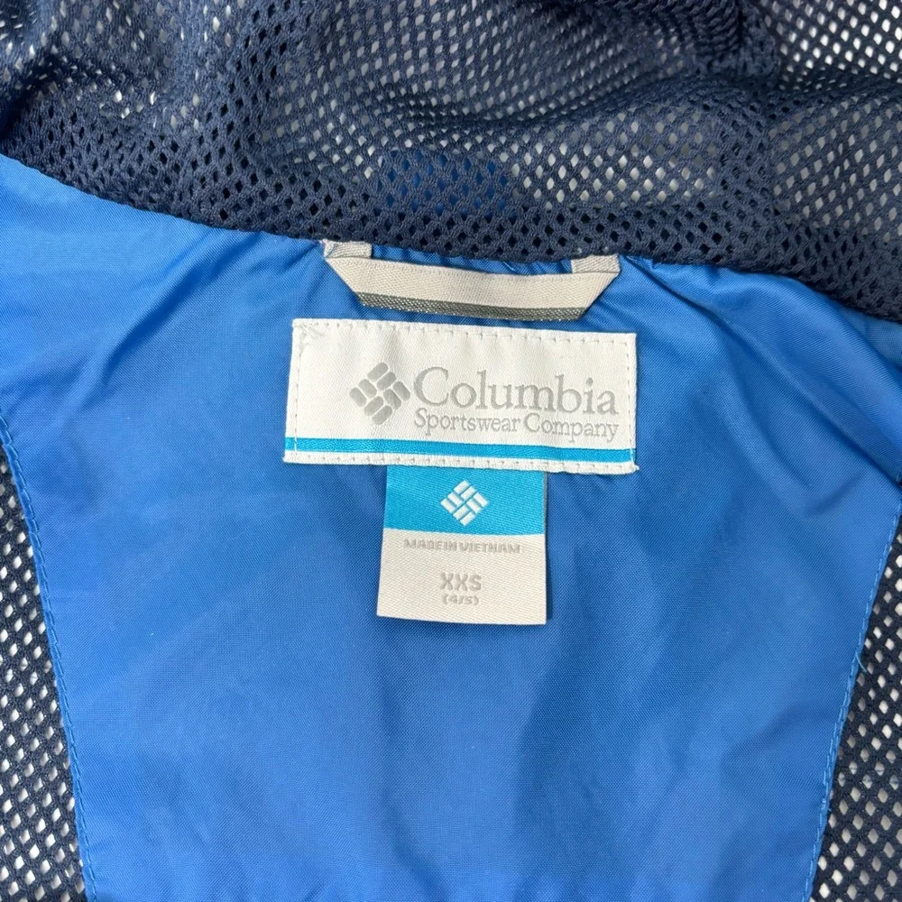 Columbia Blue Raincoat Lightweight‎ Full-Zip Size XSS (4-5)